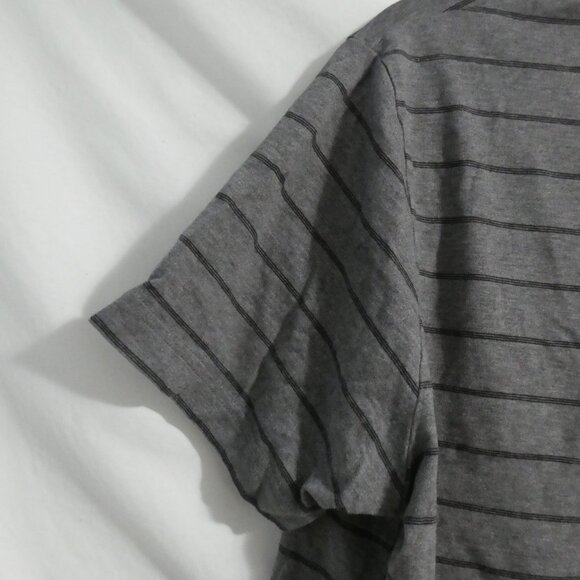 MEXX | xl - extra large | Men's Striped Grey Polo Short Sleeve Shirt - Picture 9 of 15